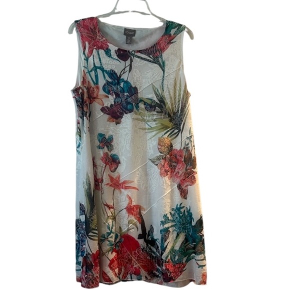 Chico's Tropical Print Sleeveless Dress - Picture 1 of 3